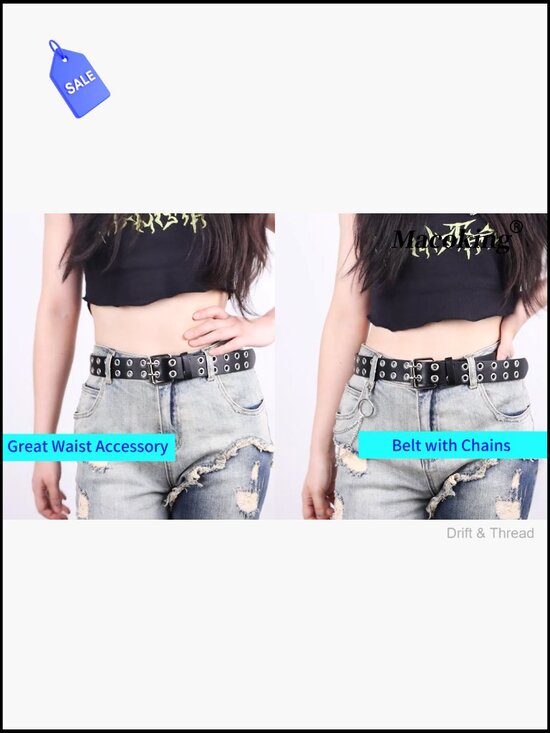 Vintage Punk Belt for Women Men Adjustable Faux Leather With Studs main image 5